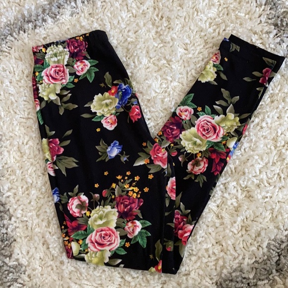 LA 12 ST Pants - Leggings Flower Black One Size